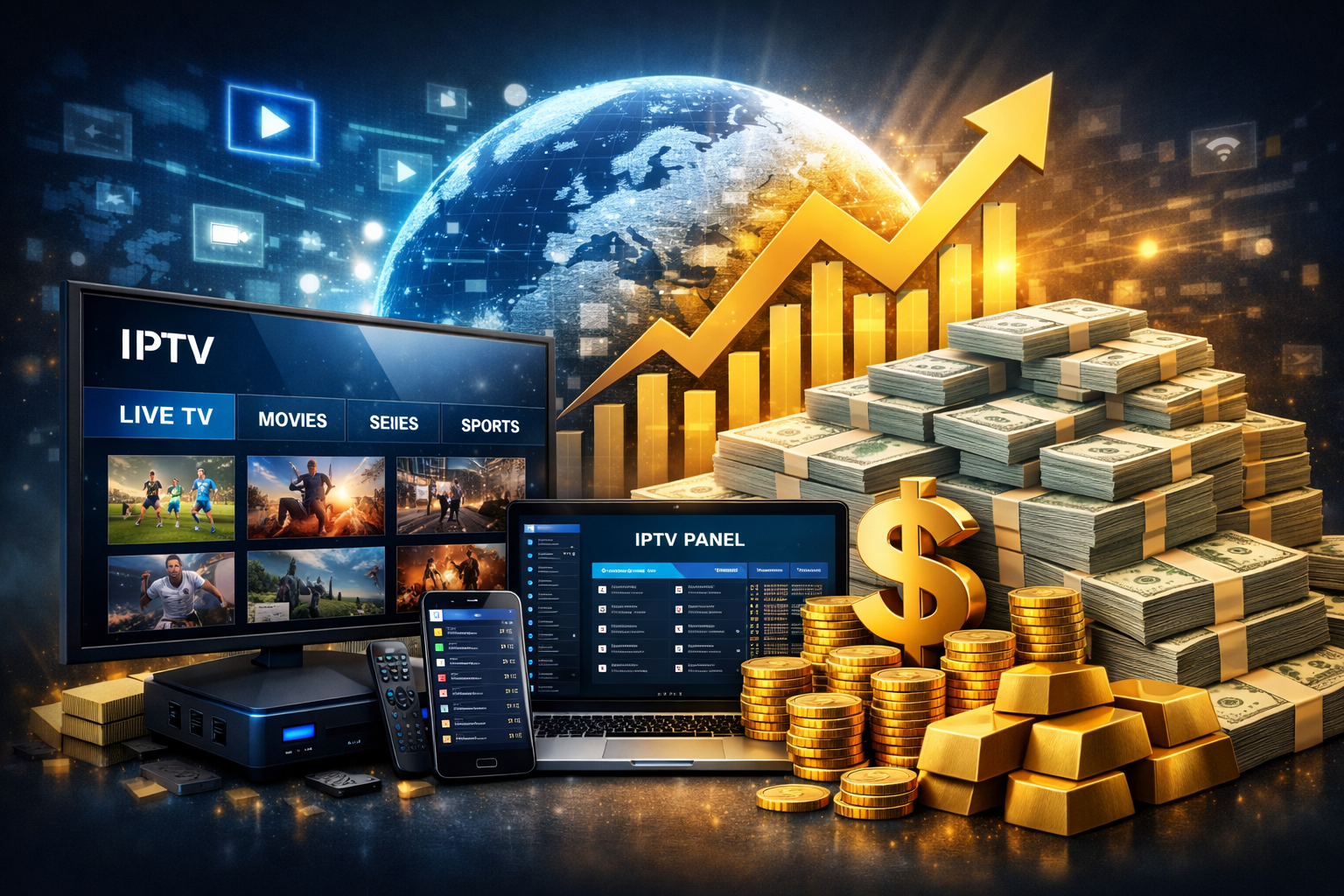 الربح من بيع اشتراكات IPTV